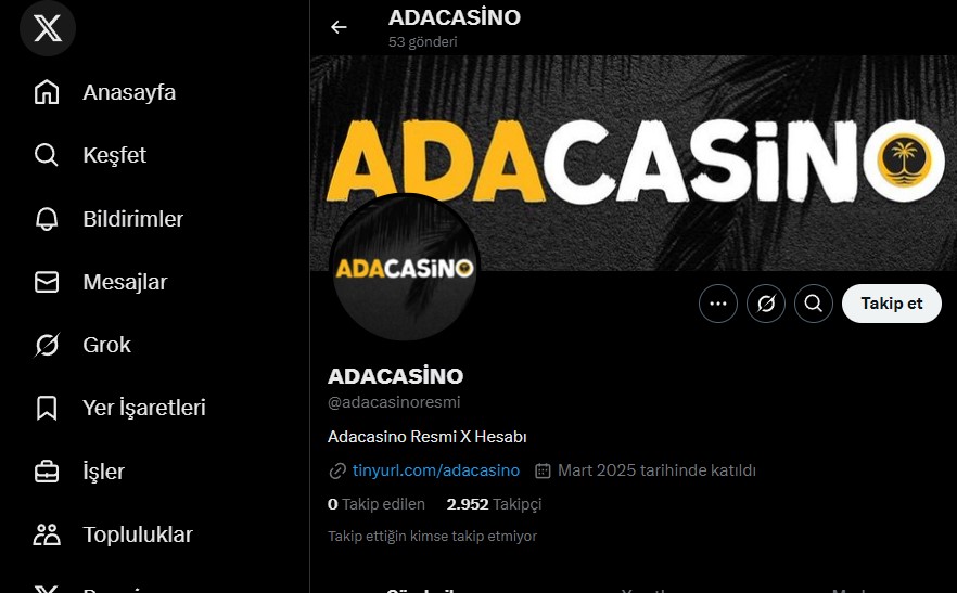 Adacasino Twitter